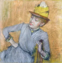 Sedící žena, 1887 (pastel na papíře)